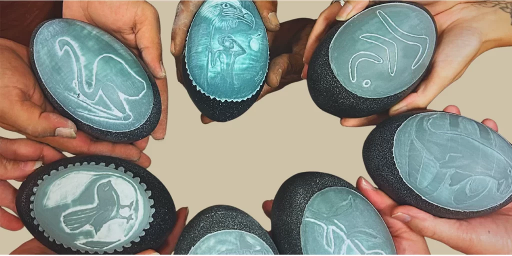 Digital Detox: Emu Egg Carving Workshop with Maurice Mickelo